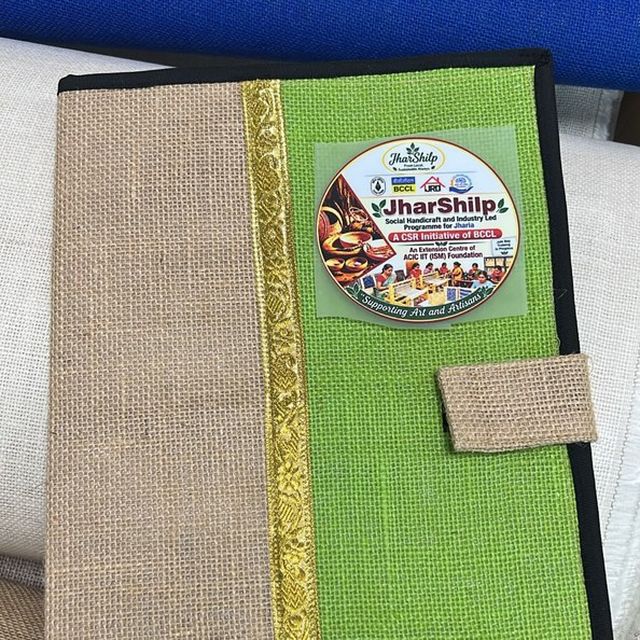 Two-Tone Jute Document Folder, Puru Wings jute product