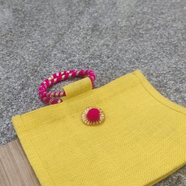 Sunshine Mini Wrist Pouch, Puru Wings jute product